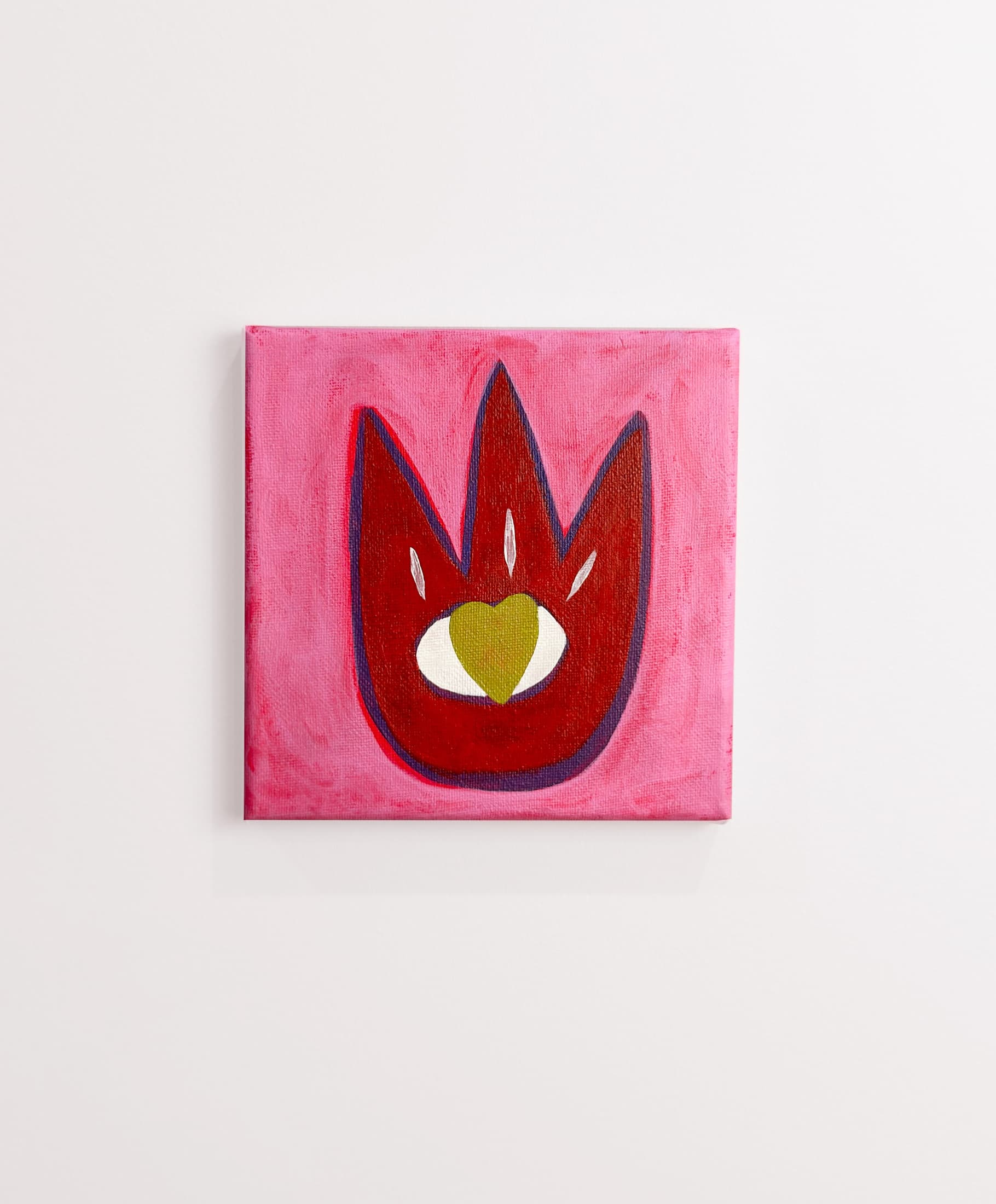 See with the Heart #2 — canvas, acrylic, 15 × 15 cm