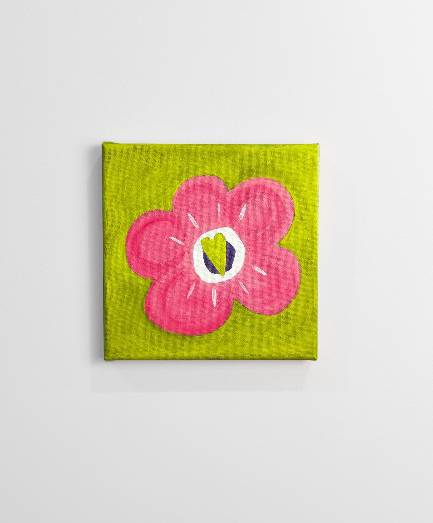 See with the Heart #4 — canvas, acrylic, 15 × 15 cm