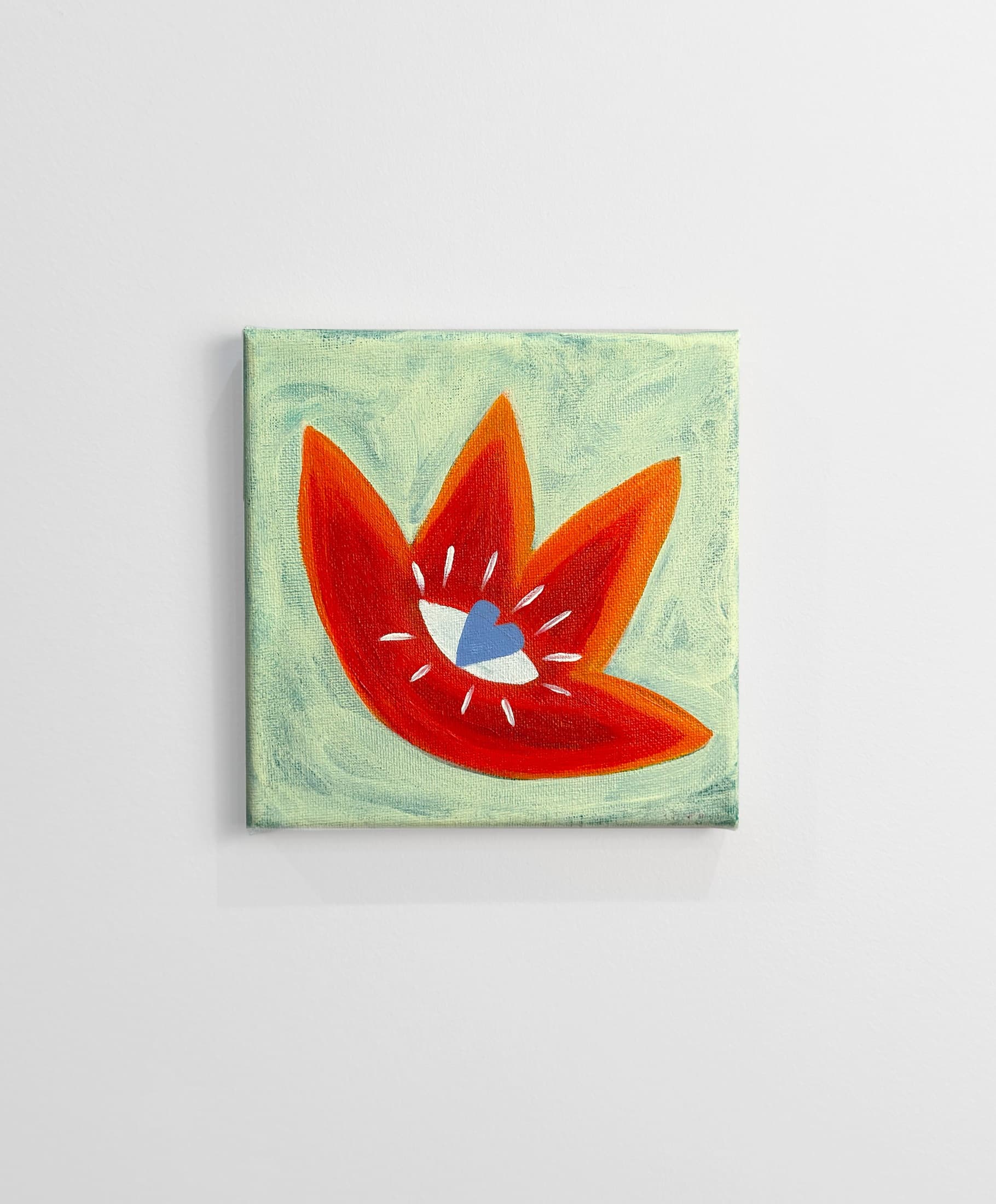 Смотри сердцем #5 — холст, акрил, 15 × 15 см